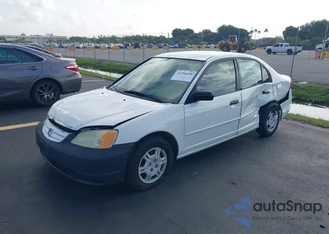 2001 Honda Civic Lx from USA, damaged, VIN 2HGES16501H613792